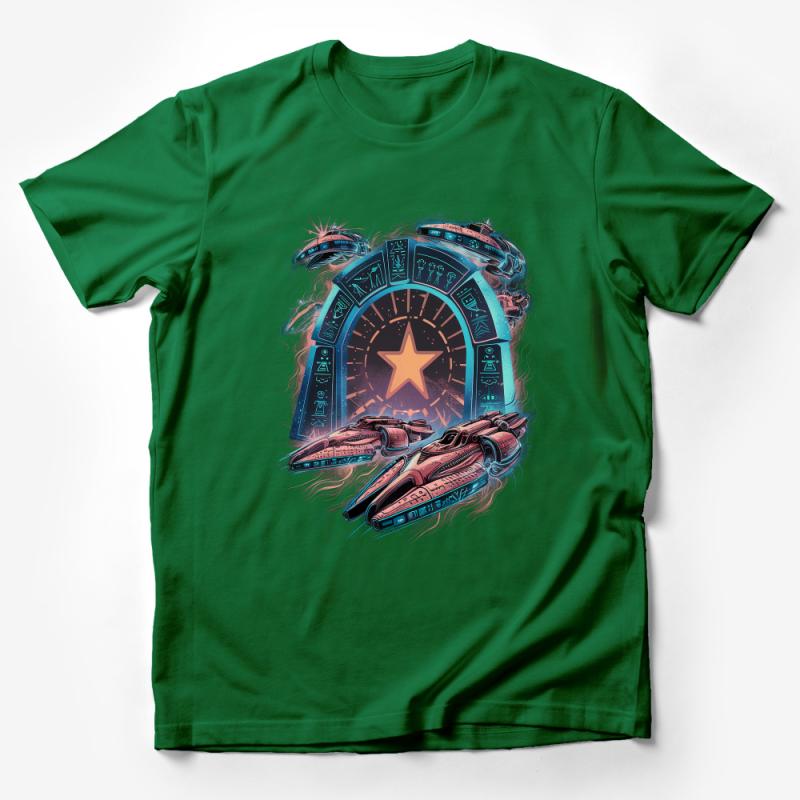 Sci-Fi Starships T-Shirt, Retro Space Battle Graphic Tee, Unisex Outer Space Top, Vintage SciFi Art, Gift for Geeks, Cool Space Shirt Male T-Shirt