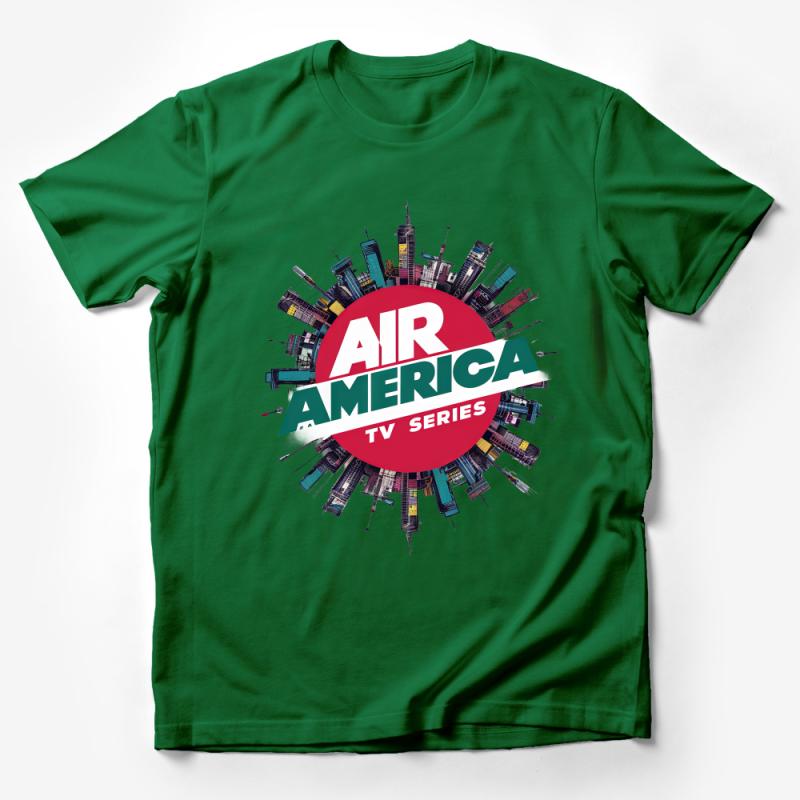 Air America TV Series Inspired Graphic Tee, Urban Skyline Unisex T-Shirt, Retro Show Fan Apparel Male T-Shirt