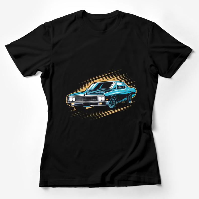 Vintage Car T-Shirt, Classic Muscle Car Tee, Retro Automobile Shirt, Men's Car Graphic Tee, Gift for Car Enthusiasts Female T-Shirt