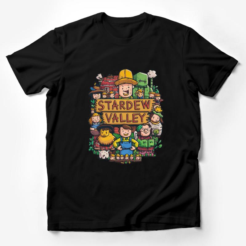 Stardew Valley Inspired T-Shirt, Colorful Farm Life Art, Unique Gaming Gift, Unisex Tee Male T-Shirt