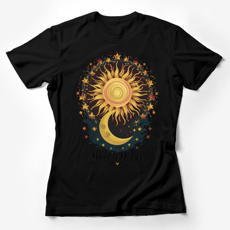 Sun and Moon Celestial T-Shirt, Moon of My Life Graphic Tee, Starry Night Unisex Shirt, Astrology Lover Gift Idea Female T-Shirt