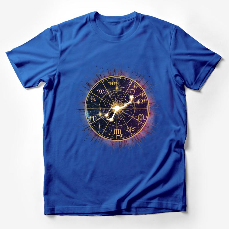 Zodiac Sign Constellation T-Shirt, Astrology Star Chart Graphic Tee, Celestial Horoscope Birthday Gift, Unisex Clothing Male T-Shirt