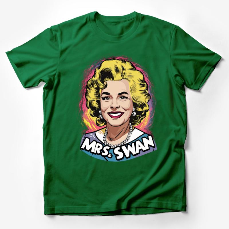 Vintage Style Mrs. Swan Graphic Tee, Retro Inspired Pop Culture T-Shirt, Unique Fashion Statement Top, Hipster Clothing Male T-Shirt