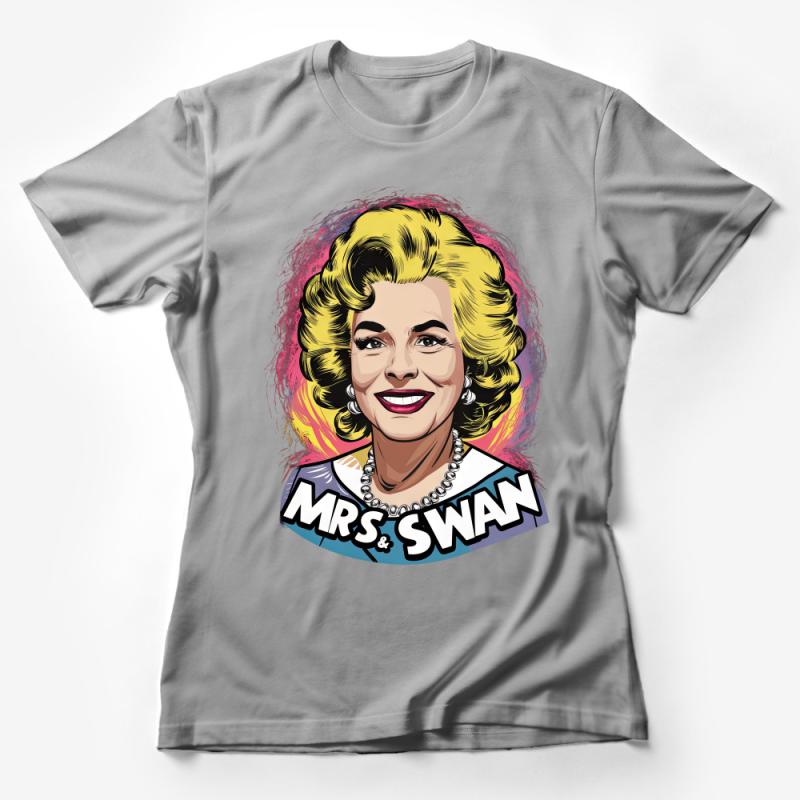 Vintage Style Mrs. Swan Graphic Tee, Retro Inspired Pop Culture T-Shirt, Unique Fashion Statement Top, Hipster Clothing Female T-Shirt