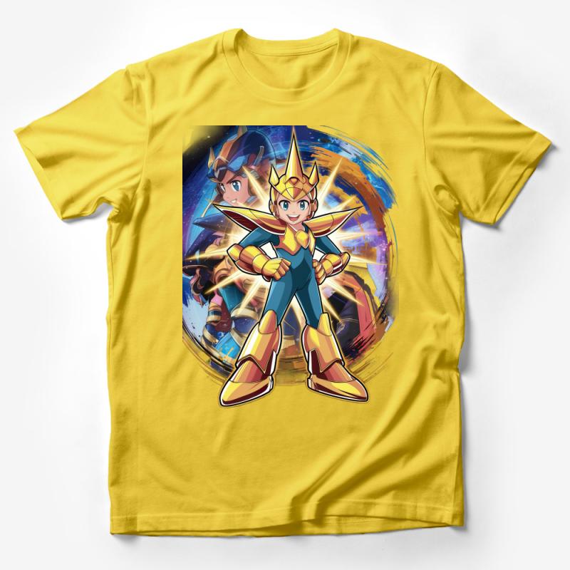 Colorful Animated Hero T-Shirt, Vibrant Cartoon Character Tee, Kids Superhero Graphic Shirt, Unisex Casual Wear Male T-Shirt