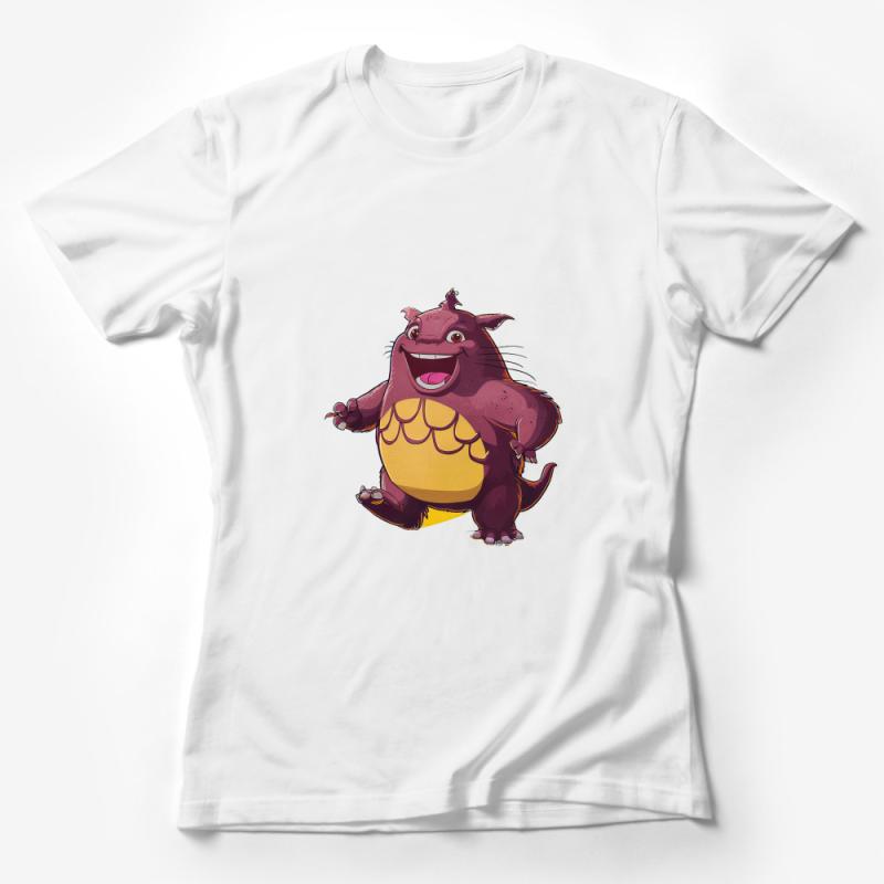 Cute Monster Cartoon T-Shirt, Unisex Graphic Tee, Fun Creature Design, Casual Wear for All Ages Female T-Shirt