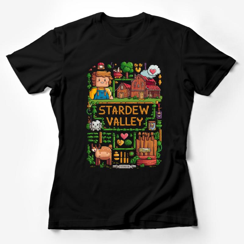 Stardew Valley Inspired T-Shirt, Farming RPG Game, Unisex Graphic Tee, Gamer Gift, Casual Wear Female T-Shirt