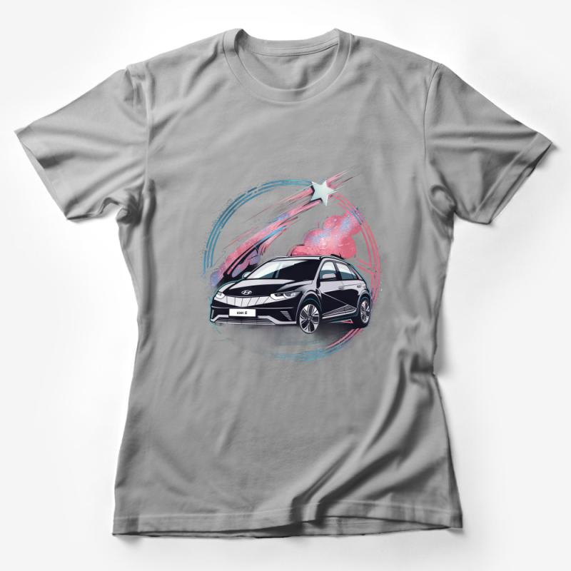 Electric Car Enthusiast T-Shirt, Stylish Modern EV Graphic Tee, Futuristic Automobile Apparel Female T-Shirt