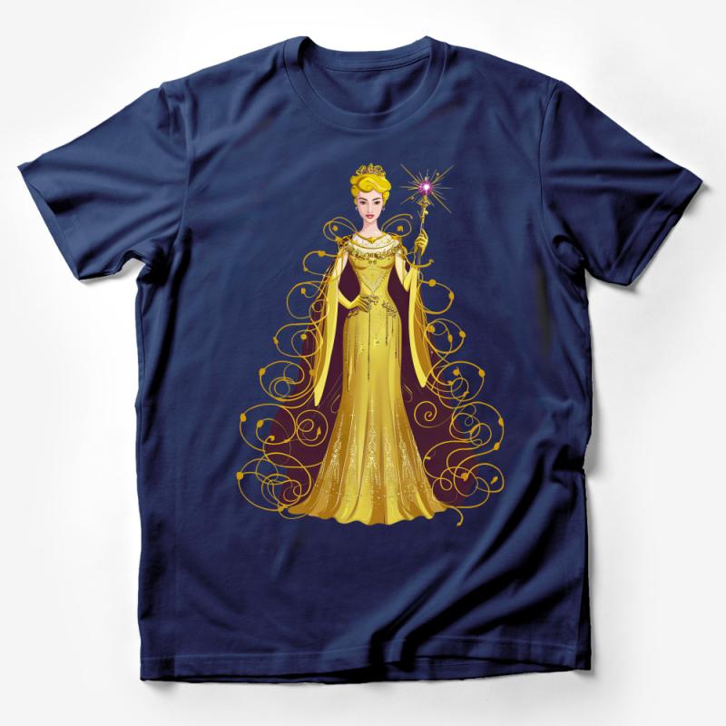 Elegant Queen Graphic Tee, Fairy Tale Royalty Illustration, Women's Casual Fashion Shirt, Unique Gift for Her, Artsy Crewneck Top Male T-Shirt