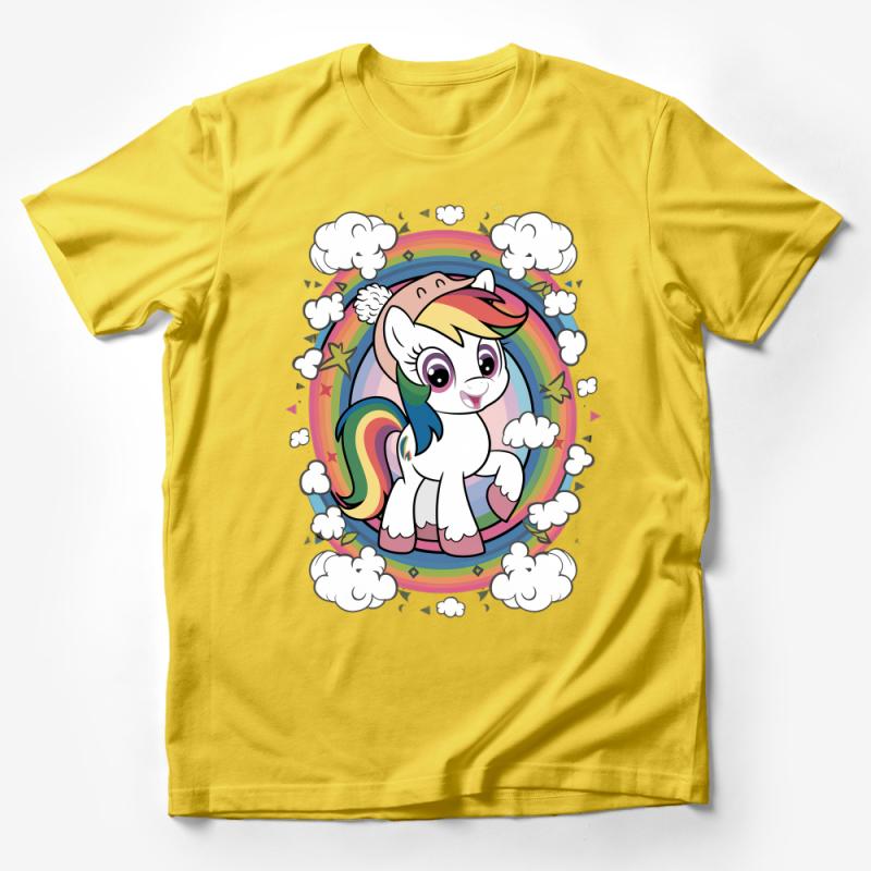 Kids Rainbow Unicorn T-Shirt, Magical Horse Tee, Colorful Girls Boys Top, Cute Cartoon Birthday Gift Shirt, Unisex Children's Clothing Male T-Shirt