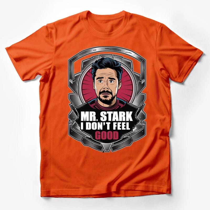 Mr. Stark I Don't Feel Good T-Shirt, Superhero Inspired Tee, Fan Tribute Comfortable Unisex Top, Graphic Movie Quote Apparel Male T-Shirt