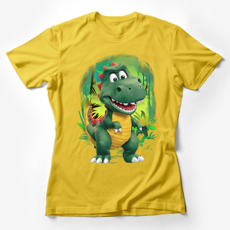 Kids Dinosaur T-Shirt, Cute Cartoon Dino Tee, Boys Girls Birthday Gift, Jungle Animal Casual Shirt, Soft Cotton Top, Fun Summer Clothing Female T-Shirt