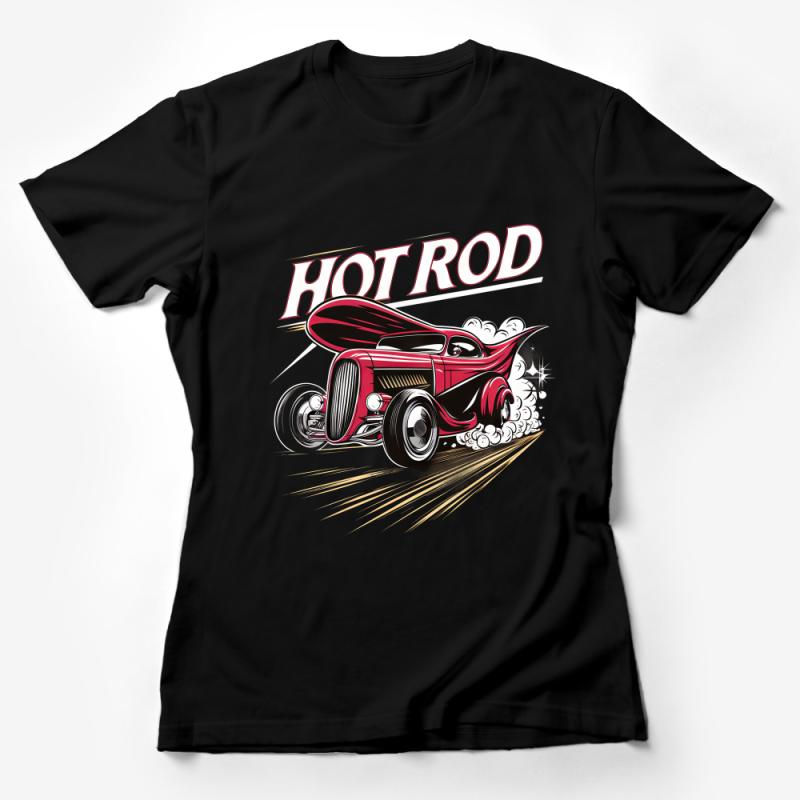 Vintage Hot Rod T-Shirt, Classic Car Enthusiast Tee, Retro Speed Drag Racing Apparel, Unique Automotive Gift Female T-Shirt