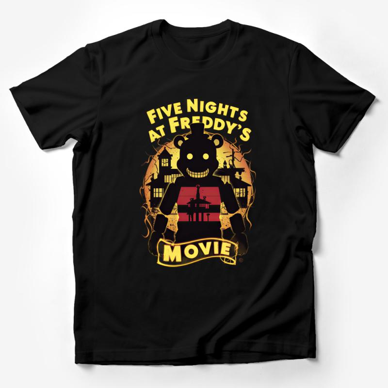 Five Nights at Freddy's Movie Inspired T-Shirt, Horror Game Fan Merch, Unisex Graphic Tee, Gift for Gamers, Casual Wear Male T-Shirt