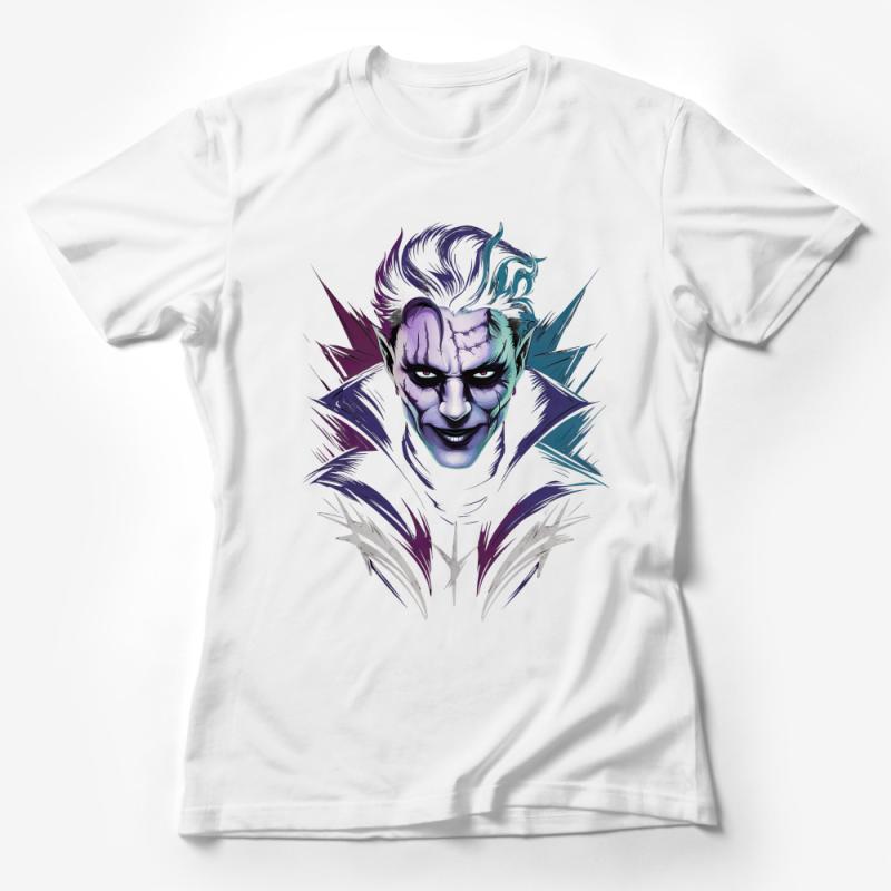 Vibrant Comic Villain T-Shirt, Cool Super Villain Graphic Tee, Unisex Pop Culture Shirt, Unique Hero Nemesis Top, Gift for Fans Female T-Shirt