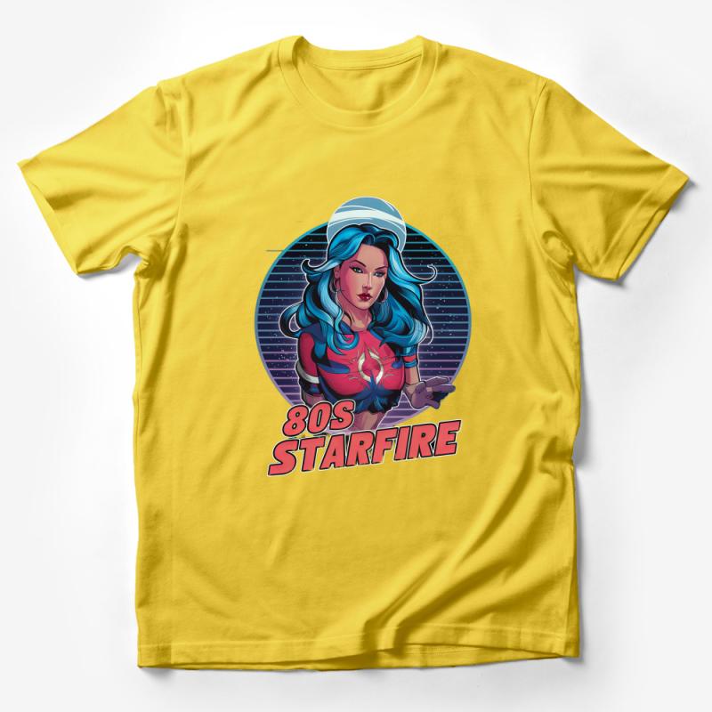 Retro 80s Starfire Inspired T-Shirt, Vintage Comic Character Tee, Unique Superhero Graphic Shirt, Unisex Male T-Shirt