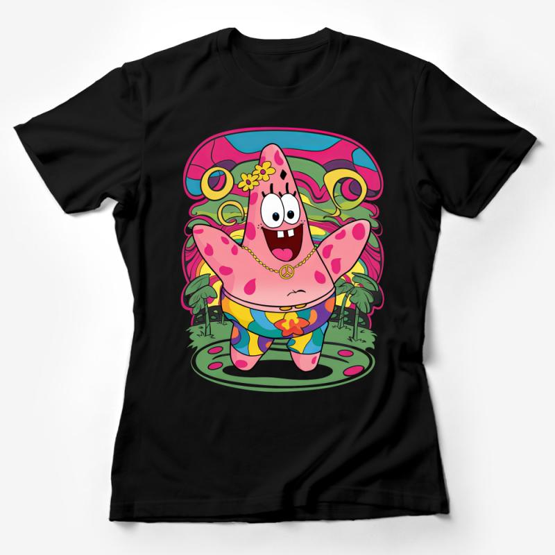 Colorful Cartoon Character T-Shirt, Fun Summer Outfit, Novelty Graphic Tee, Vibrant Kids Fashion Top, Casual Wear Female T-Shirt