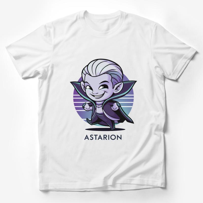 Chibi Vampire Character Astarion Graphic Tee - Cute Fantasy T-Shirt, Unisex Cartoon Vampire Tee, Casual Fashion Top, Gift for Gamers Male T-Shirt