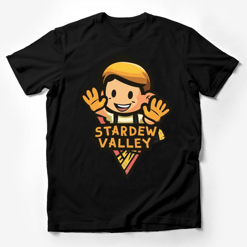 Stardew Valley Inspired Cartoon Character T-Shirt, Unisex Gaming Tee, Casual Wear, Fun Graphic Shirt for Gamers and Fans Male T-Shirt