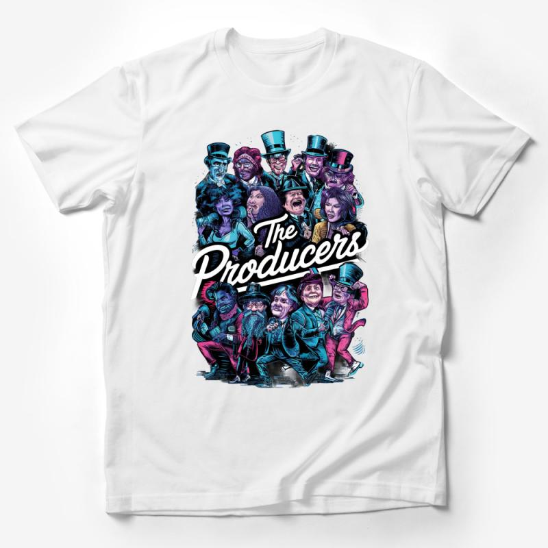 The Producers Movie-Themed T-Shirt, Vintage Film Graphic Tee, Unique Illustration Artwork Shirt, Collectible Broadway Style Top Male T-Shirt