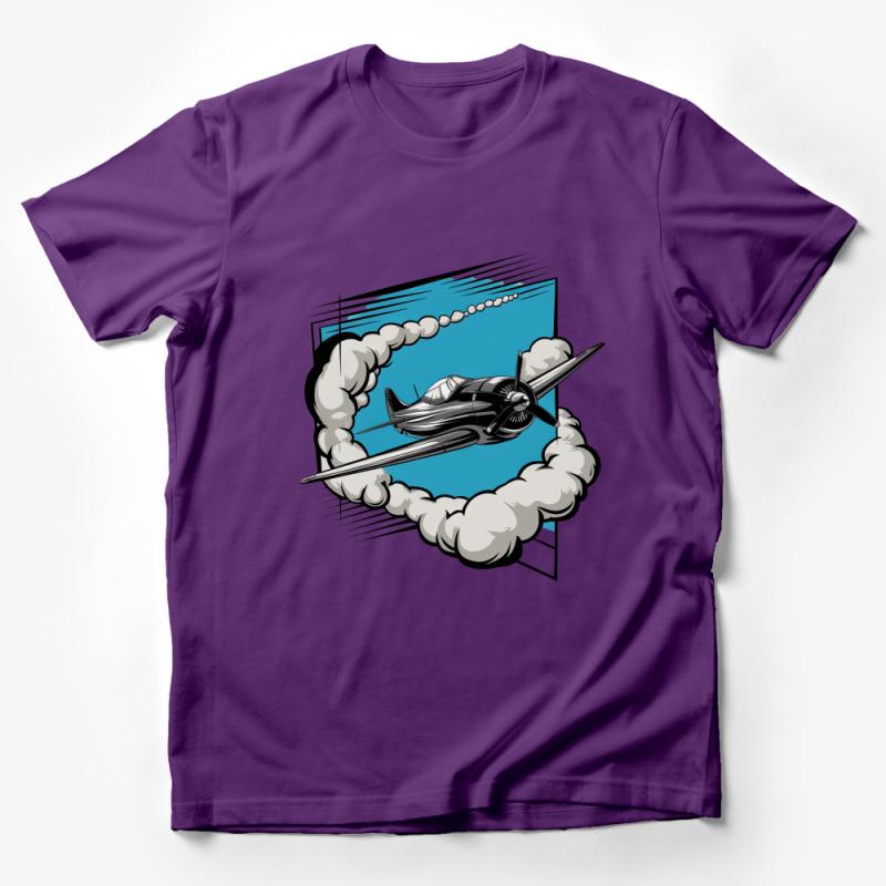 Vintage Airplane Graphic Tee, Classic Aviation T-Shirt, Pilot Gift, Retro Airplane Enthusiast Shirt, Cool Sky Adventure Top, Unisex Male T-Shirt