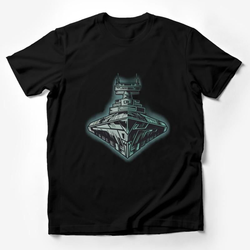 Sci-Fi Space Cruiser Graphic Tee, Cool Spaceship T-Shirt, Unisex Adult Casual Wear, Galactic Explorer Apparel Male T-Shirt