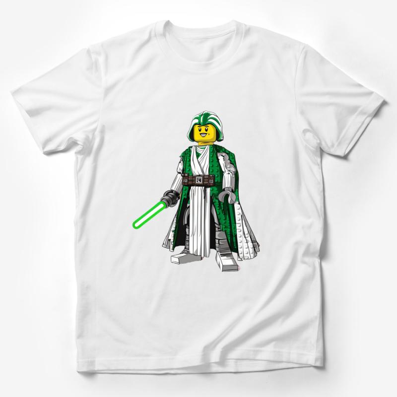 Unique Green-Hooded Space Warrior Lego Character T-Shirt for Fans Male T-Shirt