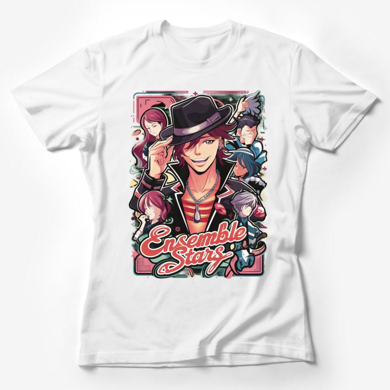 Colorful Ensemble Stars Inspired Anime T-Shirt with Vibrant Character Design Female T-Shirt