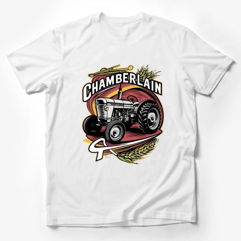 Vintage Tractor T-Shirt, Farm Machinery Graphic Tee, Retro Country Style Shirt, Agricultural Vehicle Apparel for Men Male T-Shirt