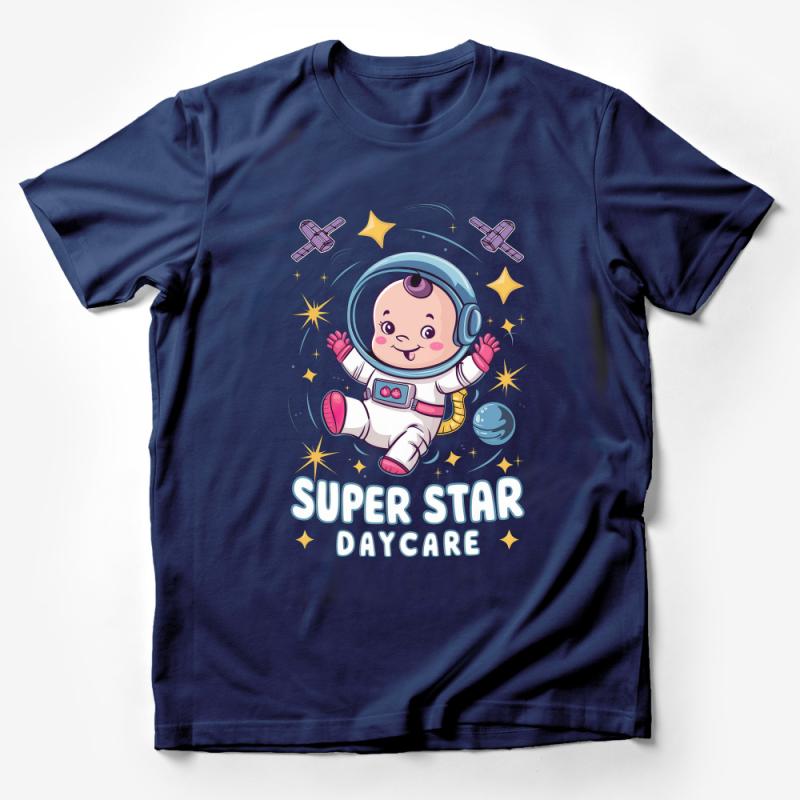 Kids Space Theme T-Shirt, Super Star Daycare Astronaut Tee, Cute Astronaut Outfit for Toddlers, Unisex Children's Space Top Male T-Shirt