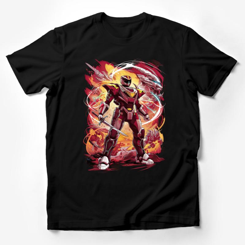 Superhero-Inspired Graphic T-Shirt, Colorful Comic Book Art Tee, Unisex Casual Wear, Unique Gift for Fans Male T-Shirt