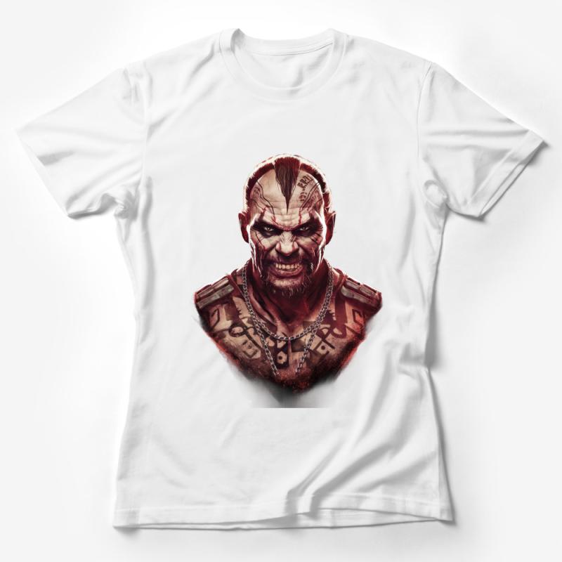 Warrior Graphic Tee, Viking Berserker T-Shirt, Men's Warrior Shirt, Fantasy Art Top, Unique Battle Warrior Design T-Shirt, Gift for Gamers Female T-Shirt