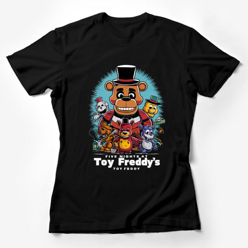 Five Nights at Freddy's Fan Art T-Shirt, Toy Freddy Gaming Tee, Unisex Adult and Kids Sizes Female T-Shirt