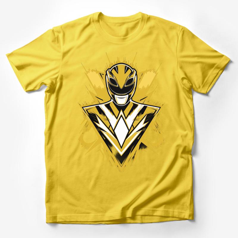 Gold Power Ranger Inspired T-Shirt, Vintage Superhero Graphic Tee, Unisex Adult and Kids Sizes, Casual Cosplay Shirt Male T-Shirt