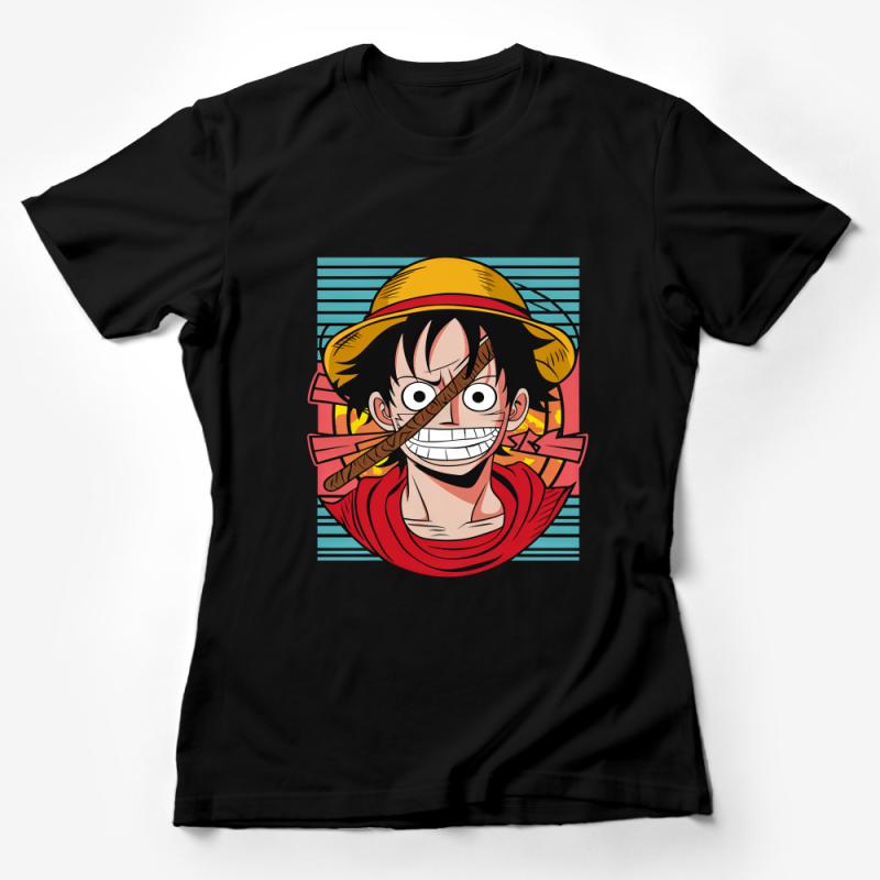 Anime-Inspired Smiling Character T-Shirt, Unisex Manga Graphic Tee, Casual Streetwear Top, Gift for Anime Fans Female T-Shirt