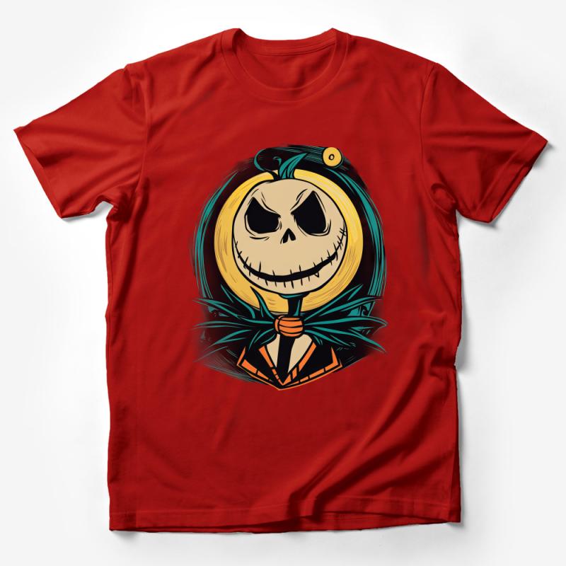 Pumpkin King Graphic Tee, Halloween Cartoon Character Shirt, Unisex Spooky Casual Wear Male T-Shirt