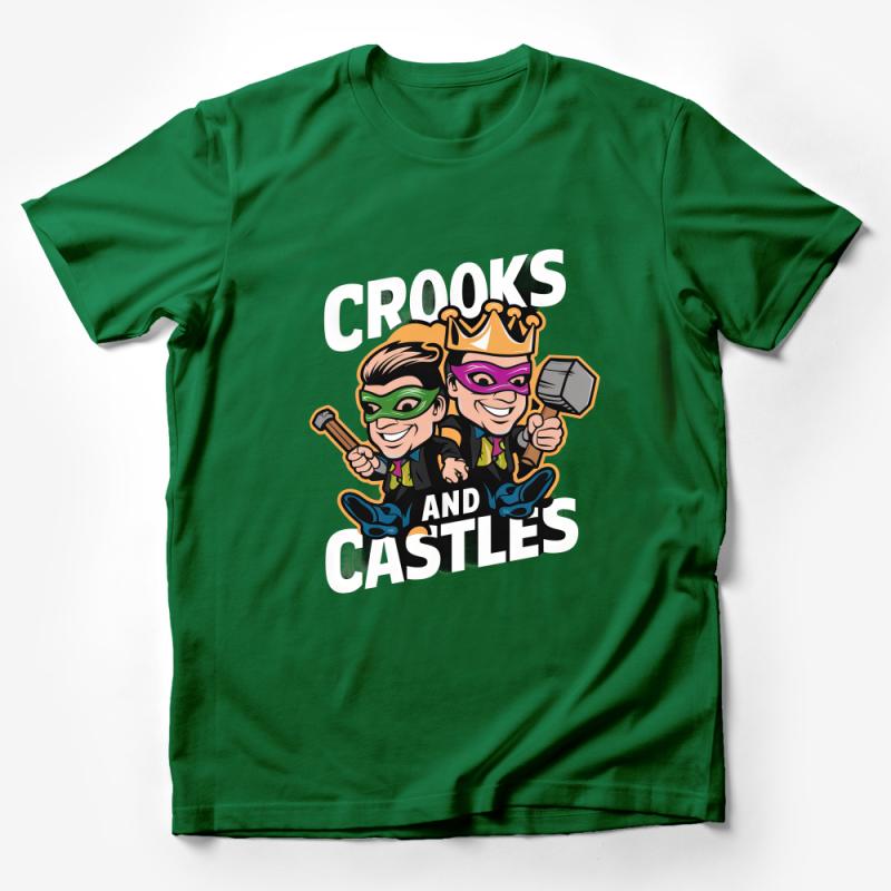 Superhero Couple T-Shirt, Crooks and Castles Graphic Tee, Funny Matching Shirts for Couples Male T-Shirt