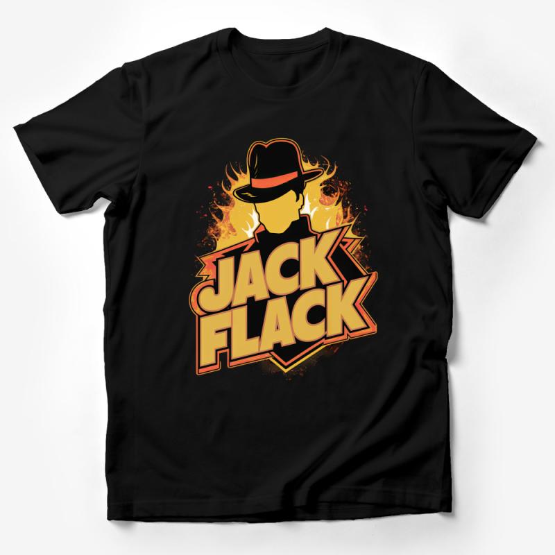 Vintage Jack Flack Agent T-Shirt, Retro Spy Fire Graphic Tee, Unique Bold Statement Shirt, Gift for Movie Fans Male T-Shirt