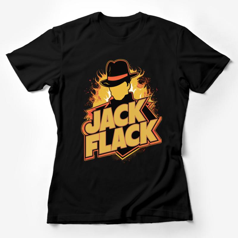 Vintage Jack Flack Agent T-Shirt, Retro Spy Fire Graphic Tee, Unique Bold Statement Shirt, Gift for Movie Fans Female T-Shirt