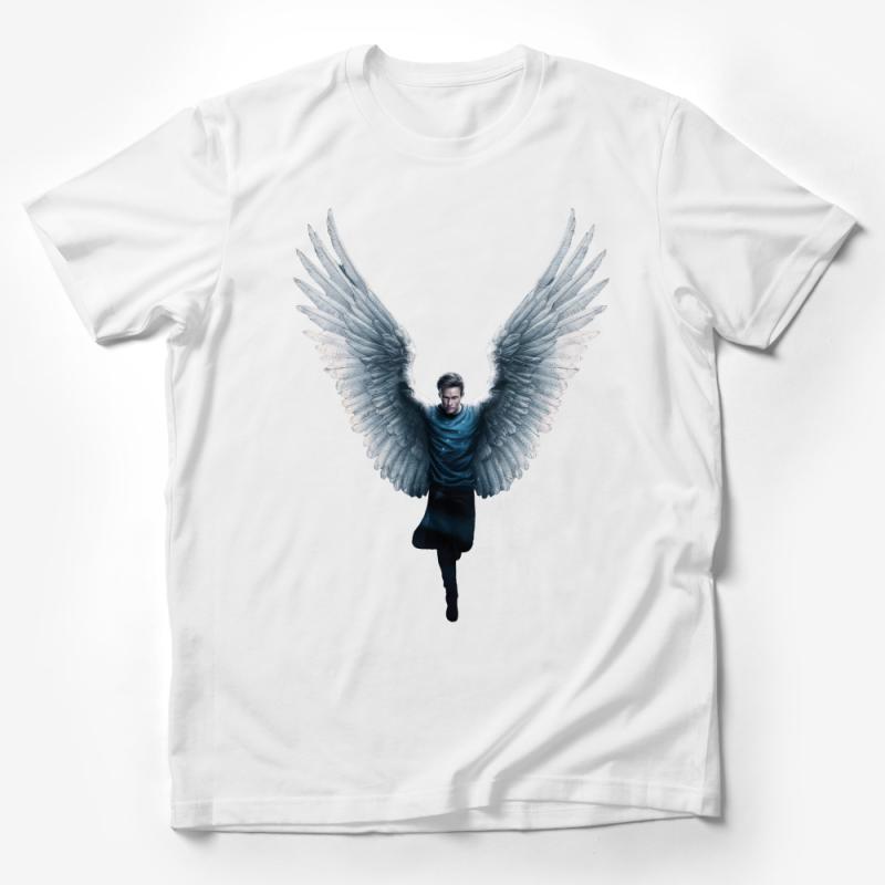 Majestic Angel Wings T-Shirt, Fantasy Inspired, Unisex Shirt for Cosplay and Casual Wear Male T-Shirt