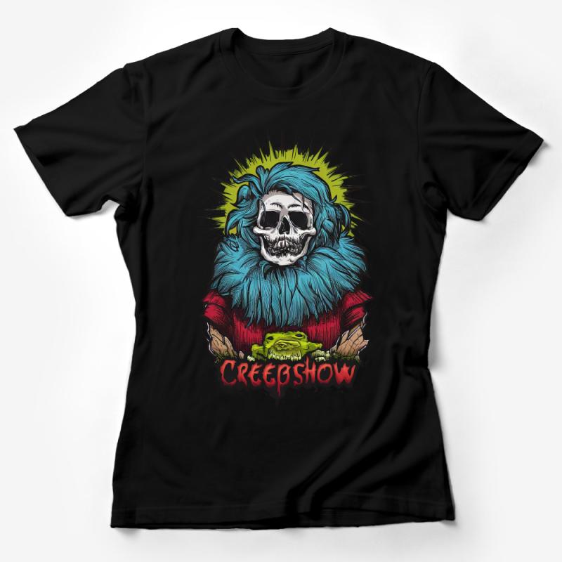 Men's Creepshow Skull T-Shirt, Graphic Tee, Punk Rock Horror Shirt, Unique Halloween Apparel Female T-Shirt