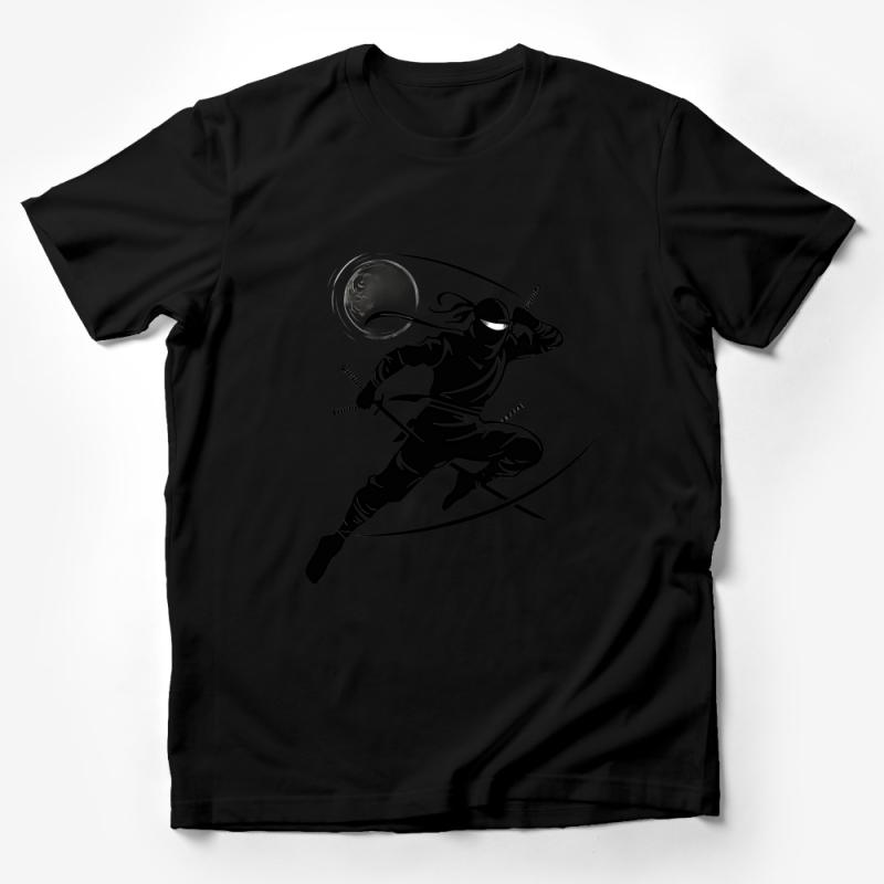 Ninja Warrior Graphic Tee, Black Samurai T-Shirt, Unisex Martial Arts Shirt, Japanese Warrior Art Tee, Cool Ninja Fighting Design Top Male T-Shirt