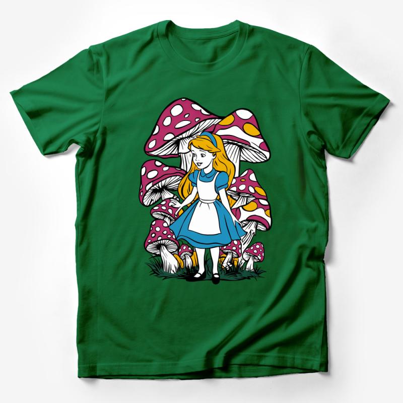 Alice in Wonderland T-Shirt, Fairy Tale Graphic Tee, Vintage Style Storybook Illustration, Whimsical Women's Top, Unique Gift Idea Male T-Shirt