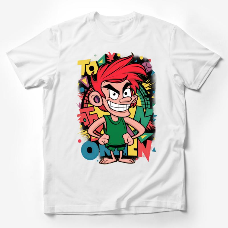 Colorful Animated Character Youth T-Shirt, Fun Cartoon Kid Graphic Tee, Vibrant Playful Design for Children Male T-Shirt