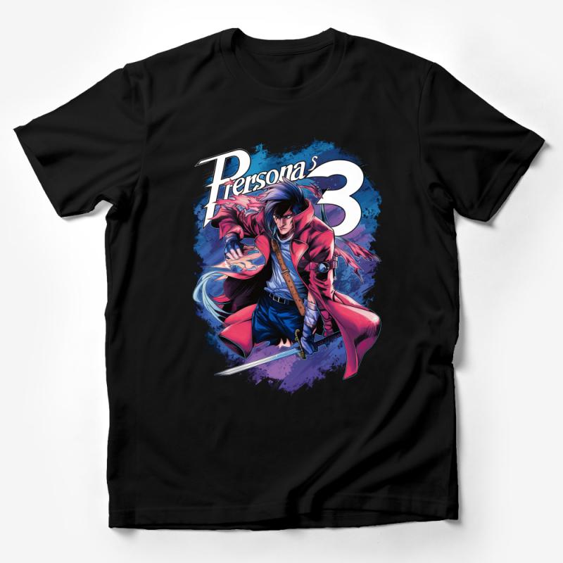 Persona 3 Anime Style T-Shirt, JRPG Game Fan Apparel, Unisex Cotton Tee, Vibrant Character Print, Cool Otaku Gift Male T-Shirt