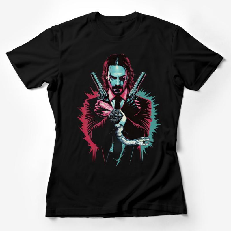 Action Hero Graphic Tee, Cool Movie Inspired Unisex T-Shirt, Unique Pop Culture Apparel, Artistic Design Shirt Gift for Fans Female T-Shirt