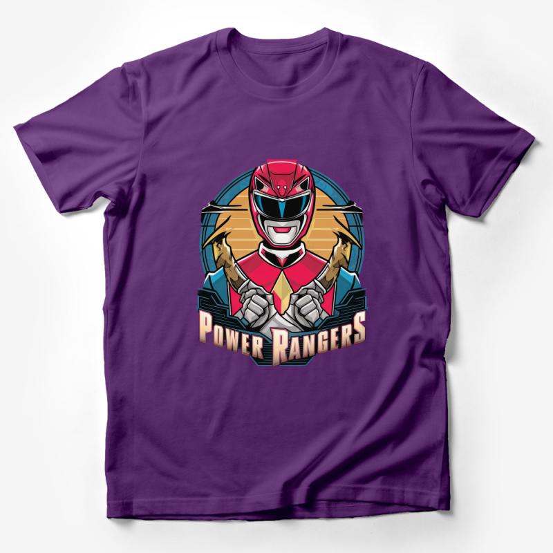 Power Rangers Inspired Tee, Classic Retro TV Show T-Shirt, Unisex Superhero Graphic Shirt, Gift for 90s Kids Male T-Shirt