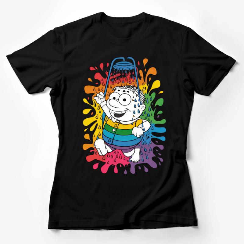 Colorful Rainbow Grater Cartoon T-Shirt, Funny Kitchen Tee, Unique Chef Gift, Vibrant Cooking Shirt, Unisex Clothing Female T-Shirt