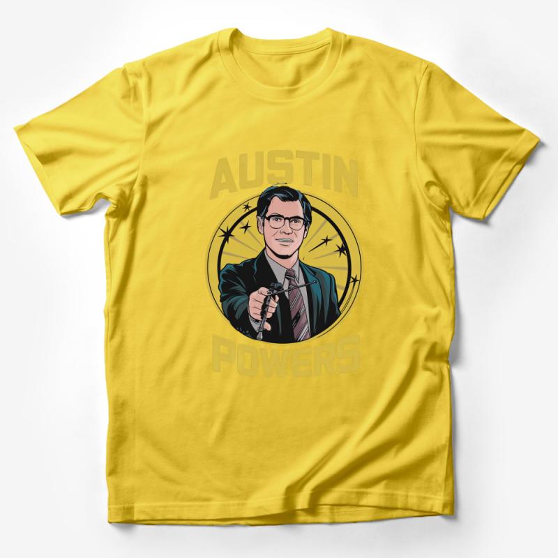 Vintage Austin Powers T-Shirt, Retro Spy Comedy Film Tee, Unisex Graphic Movie Shirt, Pop Culture Apparel, Gift for Fans Male T-Shirt