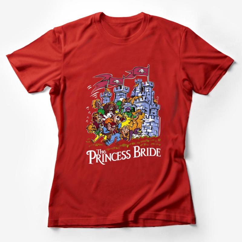 Fantasy Castle Scene T-Shirt, Colorful Adventure Illustration Tee, Unisex Graphic Shirt for All Ages, Casual Wear Female T-Shirt